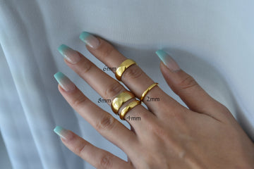 Engagement Band Rings, Gold Filled Wedding Band Rings WATERPROOF Finger Jewelry