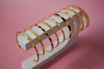 Gold FILLED Cuff Bracelet, Gold Bangle Bracelet, Diamond Minimalist Custom Bracelet