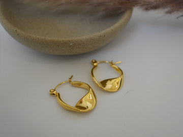 Gold Filled Stunning Twisted Hoop Earrings · Dangle WATERPROOF Earrings Gold Jewelry Handmade Brilliant Earrings SET for Daily Use Girl Gift