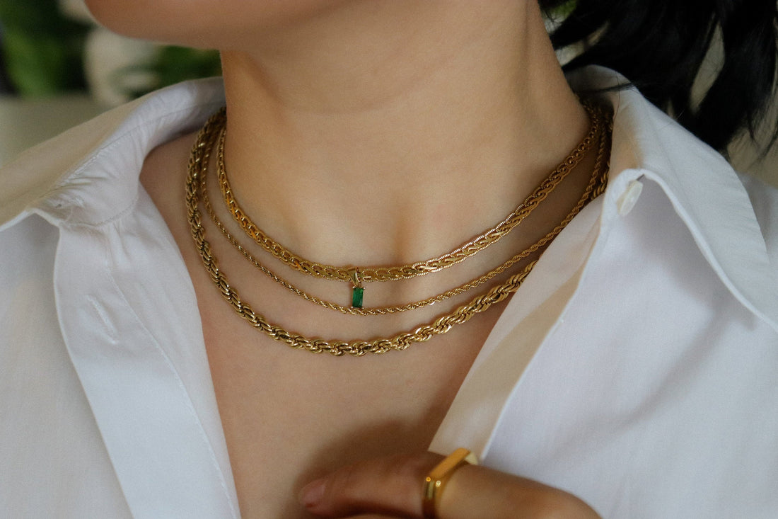 18K GOLD FILLED Vintage Choker Necklace Women Choker Necklace
