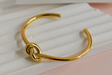 Gold Filled Tie the Knot Bracelet, Friendship Bracelet, Bridesmaid Bracelet, Cuff Bracelet, Christmas Gift For Her Love Friend, WATERPROOF