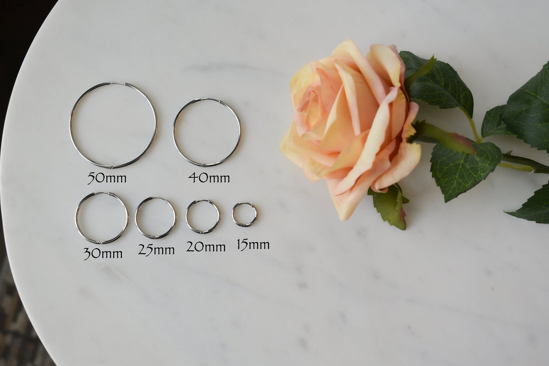 Silver Hoop Earrings, Thin Minimalist Huggie Hoop Earrings, Small Large Hoop Earrings, WATERPROOF Earrings